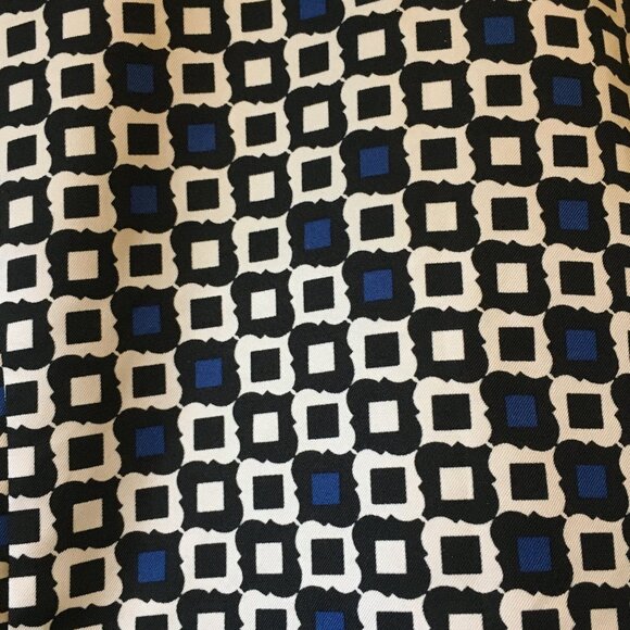 Ann Taylor Designer Ogee Print Tie Hem Dress Shirt - Picture 8 of 16